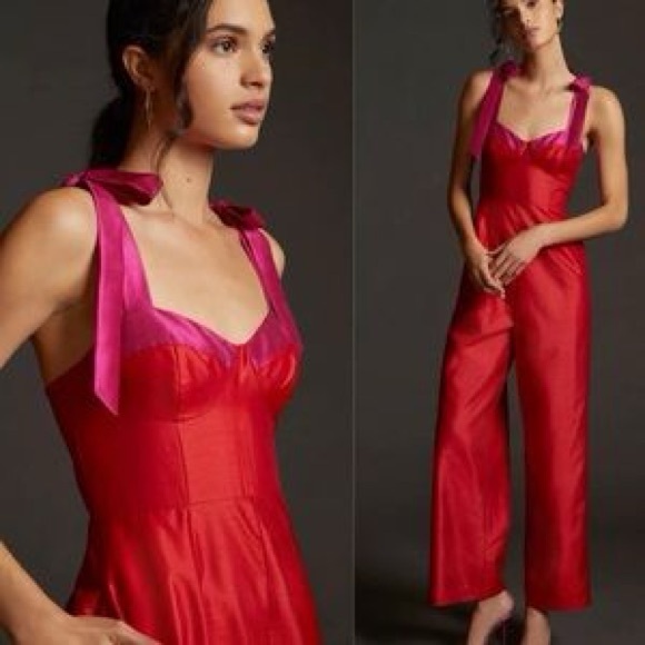 Hutch Anthropologie Red and Pink Jumpsuit - Picture 8 of 8